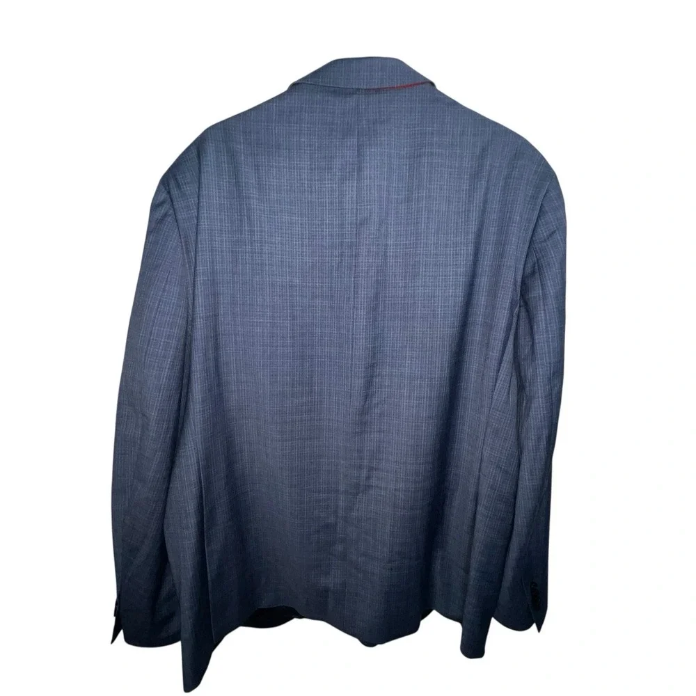 Tommy Hilfiger Men's Blue Glen Plaid Wool Blend Sports Jacket Blazer Size 50R‎